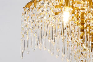 Offre Spéciale top français magnifique cristal cuivre royal luxe led fayer palm trois <span class=keywords><strong>lampadaire</strong></span> pour hôtel hall salon maison hall - Product Image 3