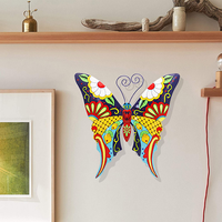 Arte de pared de jardín de insectos de Metal, Libélula de Metal de estilo mejicano, decoración artística de pared