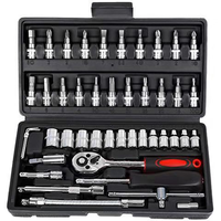 Vente chaude 46pcs Kit d'outils de réparation automatique Set Box Impact Socket Ratchet Tool Set Wrench Set Tool Kits Socket