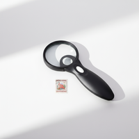 Elegant White LED Dual Lens Handheld Magnifier for Reading & Detail Work