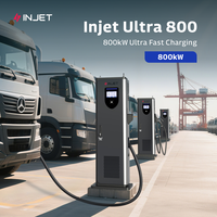Station de recharge pour véhicules électriques INJET Ultra 800 DC CCS2, nouvelle génération, refroidissement air/liquide, une machine quatre pistolets pour les opérations CPO