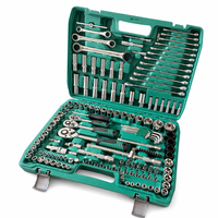 Ensemble d'outils mécaniques professionnels de 172 pièces, jeu de clés à douilles en acier au chrome-vanadium, jeu de cliquet à 72 dents pour la réparation automobile