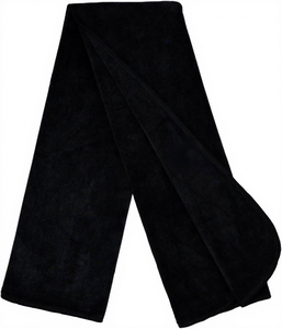 Serviette de séchage pour cheveux en microfibre noire, séchage rapide, lavable en machine, couleur unie, pour adultes, usage domestique et sportif - Product Image 4