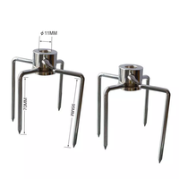 Broche de rôtisserie pour barbecue 304 four en acier inoxydable griffes rotatives brochette de gril pour remplacement