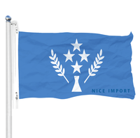 Drapeau Kosrae 3x5 durable pour équipe sportive, bannière décorative murale intérieure, compatible avec les mât de drapeau pour l'extérieur de la maison