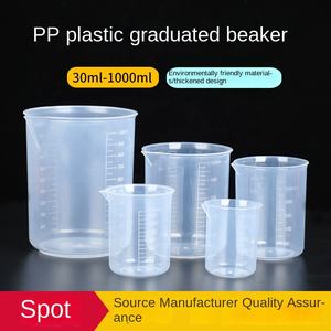 100 मिलीलीटर पारदर्शी मोटी गुणवत्ता उच्च पारदर्शिता स्नातक की मात्रा मापने वाले कप पॉलीप्रोपाइलीन प्लास्टिक बेकर तरल उपाय - Product Image 5
