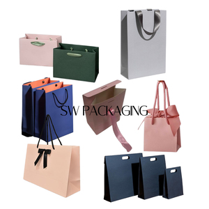 Sacs de shopping en papier kraft brun personnalisés avec logo, pour vêtements, bijoux, boutiques, artisanat, vente en gros, avec poignée en ruban - Product Image 3