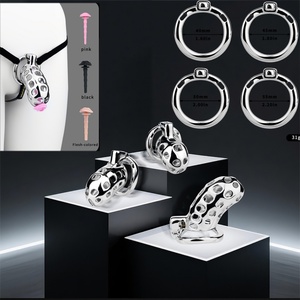 Jaula de Castidad de Malla de Acero Inoxidable con Cinturón y Opciones de Catéter, Juguete Sexual BDSM Masculino, Dispositivo de Castidad para Pene, Producto para Adultos - Product Image 1