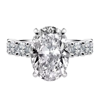 Bague HUAZHONG-GEM personnalisée en or massif 14K/18K avec diamant de laboratoire 1CT D/VS1 taille brillant, certifiée IGI, plaquée or