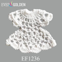 Mini-robes au crochet élégantes et vintage modernes pour baby shower, 100 % coton, idéales comme cadeaux pour les fêtes de naissance