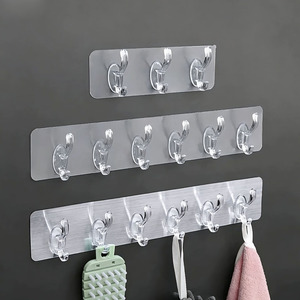Gancho Adhesivo Transparente sin Clavos, para Toallas, Llaves, Batas, Bolsas, con Adhesivo Fuerte para Baño, Cocina, Entrada, Armario - Product Image 6