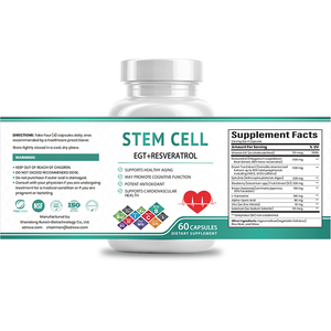 Etiqueta privada Ciervo Placenta Ergothioneine EGT Selenio Resveratrol N-acetilcisteína Cápsulas Suplemento de células madre - Product Image 4