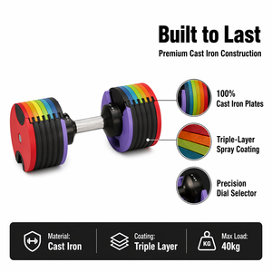 Allenamento allenamento per la forza Fitness Home Gym Set di <span class=keywords><strong>pesi</strong></span> liberi manubri regolabili - Product Image 2