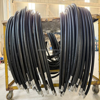 Tuyau flexible en acier tressé haute pression EN 1762, noir, 3/4 pouce, personnalisable, transfert de gaz, GPL, propane, caoutchouc, tuyau CNG