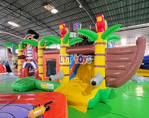 Castillo Inflable con Temática de Barco Pirata, Resistente a Fugas, Estructura Robusta, para <span class=keywords><strong>Alquiler</strong></span> en Eventos, con Soporte Postventa Completo - Product Image 3