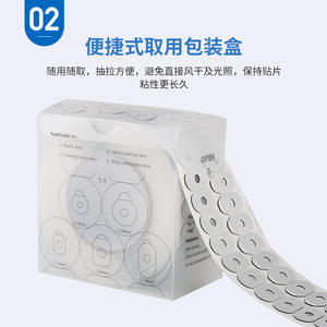 Bandes adhésives antidérapantes Bvion pour verres de lunettes, blanches, circulaires, 1000 pièces en rouleau, adhésif double face pour l'intérieur des branches - Product Image 3