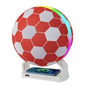 Boîte à son multifonctionnelle 3-en-1 en forme de ballon de football 2026 avec <span class=keywords><strong>haut</strong></span>-<span class=keywords><strong>parleur</strong></span>, chargeur sans fil et ventilateur – Cadeau idéal pour les fêtes - Product Image 6