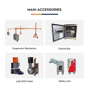 Plateforme suspendue en alliage d'aluminium industrielle Zlp630, corde en acier, plateforme oscillante électrique, élévateur de <span class=keywords><strong>façade</strong></span>, bâtiment de grande hauteur, fenêtre - Product Image 6