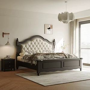 Phong Cách Châu Âu Rắn Gỗ Giường Mỹ Công Chúa 1.5M Cho Căn Hộ Nhỏ 1.8M Đôi Cho Phòng Ngủ Thạc Sĩ Ánh Sáng Sang Trọng Trắng Giường - Product Image 3