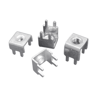 Connecteur de puissance OEM robuste M4 en acier/laiton étamé pour PCB, borne de soudure à pression, languette de soudage, matériel haute intensité