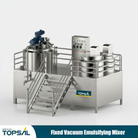 Équipement de mélange par émulsification sous vide fixe, moteur DC, machine à fabriquer de la peinture liquide, du savon chimique, homogénéisateur, mélangeur cosmétique