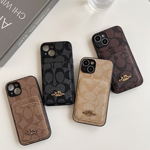 Custodia per telefono in pelle di marca di lusso alla moda con borsa per iPhone 11 12 13 14 15 16 Promax 12/13 Mini Xsmax Anti-Drop cover posteriori - Product Image 2