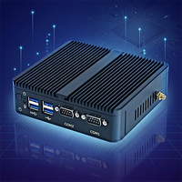 Ordinateur de bureau mini PC sans ventilateur, vente directe d'usine en Chine, J1900 NUC Mini PC avec double RS232, double LAN, ordinateur industriel