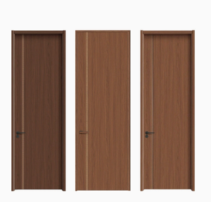 Portes intérieures minimalistes en bois massif HC-9031 HC-9032, ouverture manuelle, surface finie, isolation acoustique - Product Image 1
