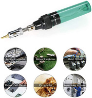 Kit de fer à souder au gaz butane sans fil avec plusieurs embouts, torche de soudage portable pour la réparation électronique