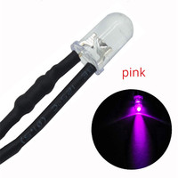 Jaune rouge bleu blanc chaud 10mm Ultra lumineux UV orange DC 12V 18cm 3mm lampe LED pré-câblée ampoule Diode électroluminescente
