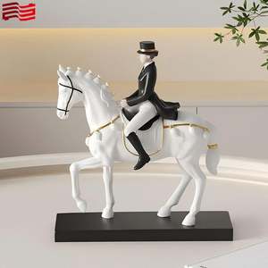 पशु आभूषण मूर्तिकला राल मूर्ति घोड़े की सफलता के अर्थ के साथ पशु आभूषण मूर्तिकला का घोड़ा - Product Image 3