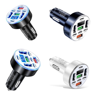 Cargador de Coche USB C Multipuerto con Pantalla LED de Voltaje, Adaptador de Carga Súper Rápida 8 en 1, Productos de Tendencia, Novedad 2026 - Product Image 1