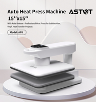 AST&T AP8-D Nouvelle Presse à Chaud Numérique Automatique à Libération Intelligente 15x15 pour T-shirts, Sublimation et Vinyle, Imprimante à Plat 110V, Garantie 1 An