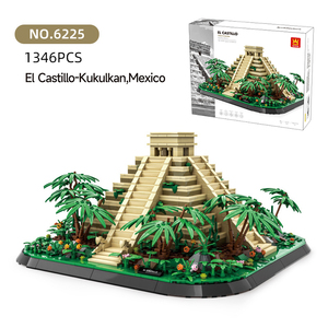 Blocchi di Costruzione in Plastica a Piccole Particelle della Piramide Maya di Kukulcan Messicana, Gioco Educativo per Bambini, Puzzle da Costruire, Regalo - Product Image 4