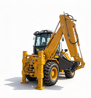 Beli FC-388Y Backhoe Loader 4 Roda Sama 102 HP dengan Outriggers Berkualitas Tinggi 4 Wheel Drive Efisiensi Operasional Tinggi