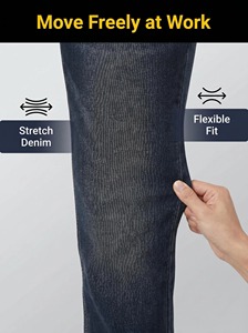 Jean en coton ignifuge NFPA2112 pour femme, protection contre les arcs électriques, pantalon de travail ignifuge pour le secteur pétrolier et gazier - Product Image 2