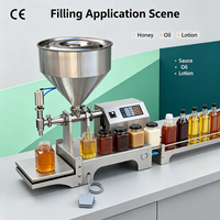 Machine de dosage et de remplissage semi-automatique à vis sans fin pour farine, café, épices, poudre sèche, eau, liquide, miel, jus, sauce, abordable