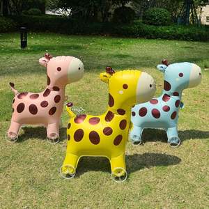 新しいマットな質感の立体的な小型自立歩行動物フォイルバルーン、子供の誕生日パーティー、屋外装飾 - Product Image 3