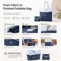SHINY Faltbare Einkaufstasche mit individuellem Logo, tragbare Reisetasche mit individuellen Anhängern und gewebten Etiketten für Hotel-Ausstattung und Geschenke