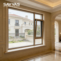 Ventana Abatible de Madera Revestida de Aluminio Moderna con Colores Personalizables, Insonorizada, Garantía de 5 Años (Sin Incluir la Apertura), para Apartamentos y Hoteles