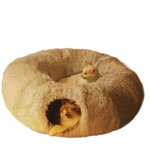 Vendita calda Donut gatto letto Tunnel-pieghevole caldo con erba gatta palla, Multi-funzionale giocattolo materasso per Indoor gatti/cani/criceti - Product Image 6