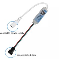 SP621E Mini Controlador LED de Atenuador de Música para Luces de Tira de Píxeles Direccionables WS2811 WS2812B IC, 1 Unidad, 2 Unidades, 2 Unidades