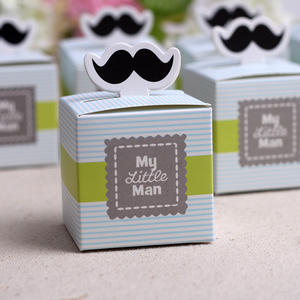 <span class=keywords><strong>My</strong></span> <span class=keywords><strong>little</strong></span> Man Moustache Wedding Candy <span class=keywords><strong>Box</strong></span> Boîte cadeau d'anniversaire pour bébé Baby Shower Baby Day Party - Product Image 1