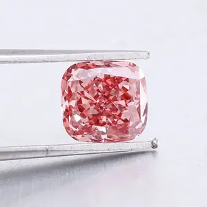 Diamant fantaisie de laboratoire pour la fabrication de bijoux, prix d'usine, rose violet, naturel, diamant de culture, avec certificat, vente en gros