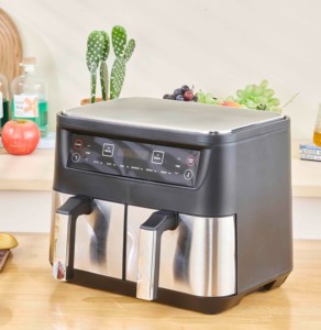 Wholesale Smart air <b>Deep</b> <b>Fryers</b> Kitchen Appliances Multifunctional Electric 6l 8l Dual Double Digital air <b>Fryer</b> Without Oil - Product Image 6