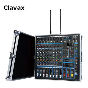 CLAVAX CLMC-GJS8 Professional Powered <strong>Audio</strong> Mixer Console 8 Channel 16DSP USB Bluetooth 2 SpeakON 2 XLR Main 2 Stereo <strong>Output</strong> - Product Image 1