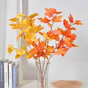 Arrangement de feuilles d'érable artificielles Flower Delight, feuilles de soie mélangées, décoration de Noël pour la maison, 12 pouces, décoration végétale écologique - Product Image 3