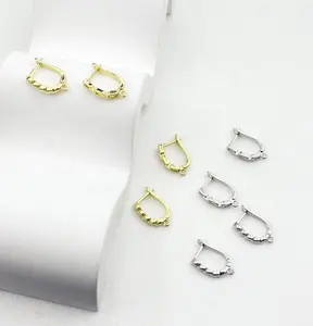 CH-JDE0230 all'ingrosso orecchino fascino accessorio moda oro/argento placcato orecchino a cerchio abbastanza gioielli orecchino di rame per le donne