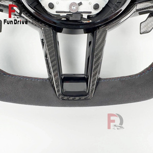 Volante de fibra de carbono y cuero sintético personalizado para BMW Serie G CS X3 G01 X5 G05 X6 G06 Z4 G29 <span class=keywords><strong>I4</strong></span> G26 M2 G87 M3 G80 M4 G82 <span class=keywords><strong>M5</strong></span> G90 - Product Image 6