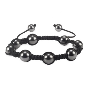 Énerginox – <span class=keywords><strong>Bracelet</strong></span> en hématite magnétique, fabriqué à la main, soulagement naturel de la <span class=keywords><strong>douleur</strong></span>, thérapie perlée, 10mm - Product Image 1